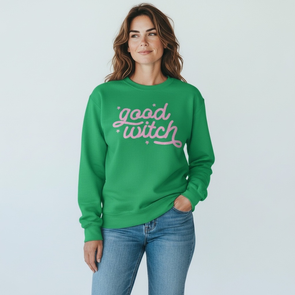 WICKED/"GOOD WITCH" CREW NECK SWEATSHIRT/SIZE:M